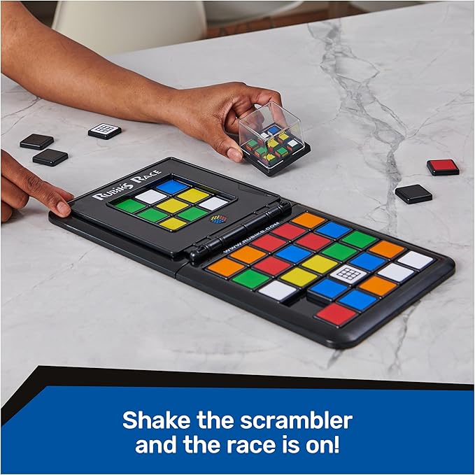 Rubik’s Race, Ace Edition Classic Fast-Paced Puzzle Strategy Sequence Two Player Board Game, for Kids & Adults Ages 8 and up Amazon Exclusive