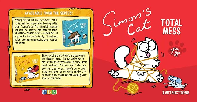 Simon's Cat Total Mess – Fast-Paced Family Reflex Game | Fun & Easy Travel Game for Kids & Adults