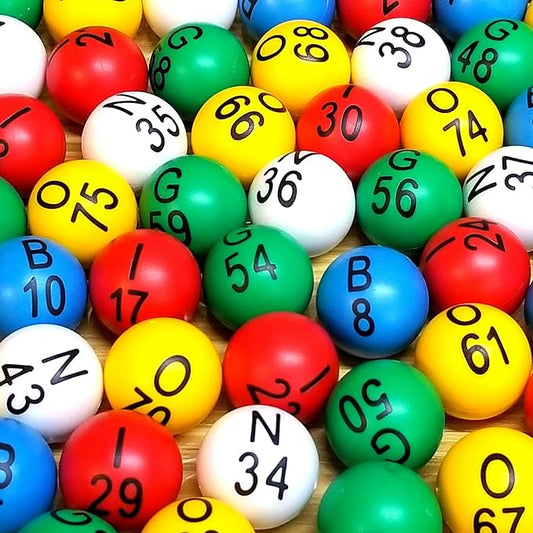 MR CHIPS 2 Packs of Easy Read 7/8" Bingo Balls with Fade and Scratch Resistant Large Numbers Letters That Will Never Rub Off