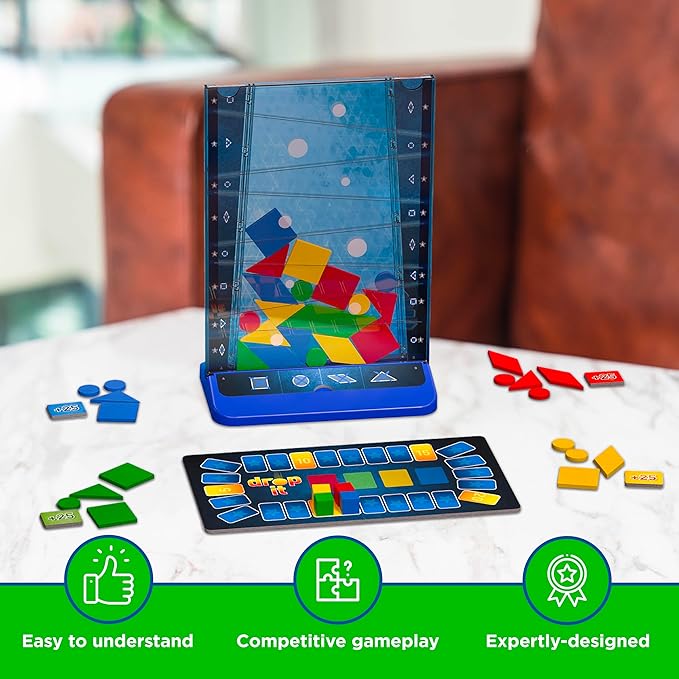 Thames & Kosmos Drop It | Super Fun Family Strategy Game | Parents' Choice Silver Award Winner, Multi-Color Small