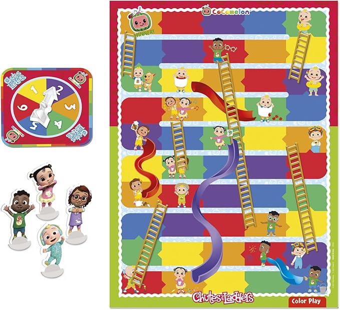 Hasbro Gaming Chutes and Ladders: CoComelon Edition Board Game for Kids | 2-4 Players | Preschool Back to School Gifts | Ages 3+ (Amazon Exclusive)