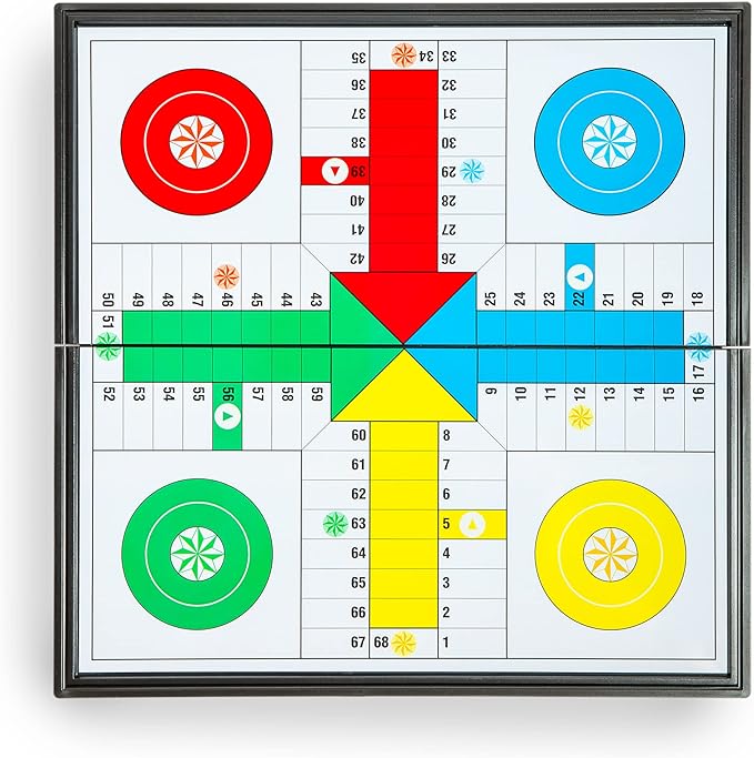 Ludo Magnetic Folding Travel Board Game Set - 9.75 Inches