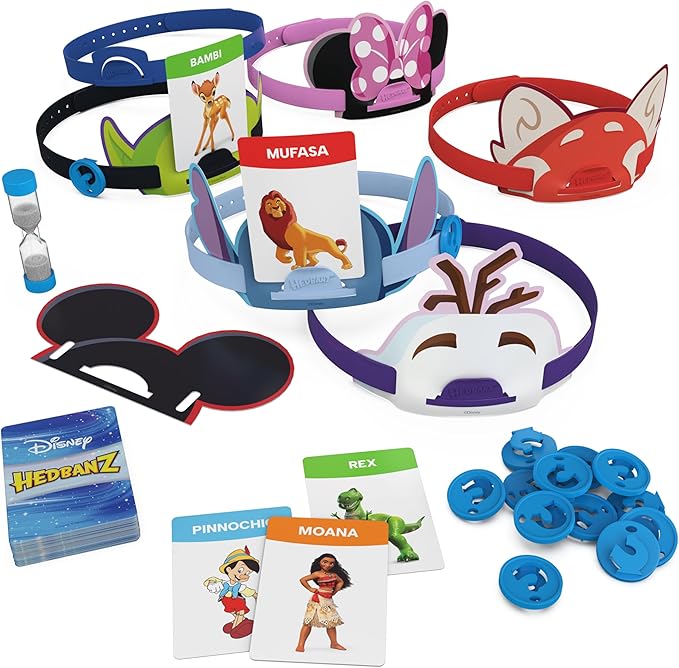 Spin Master Games, Disney Hedbanz, The Hilarious Meme Picture Guessing Game with Popular Disney Characters, 2-6 Players for Ages 6 & Up