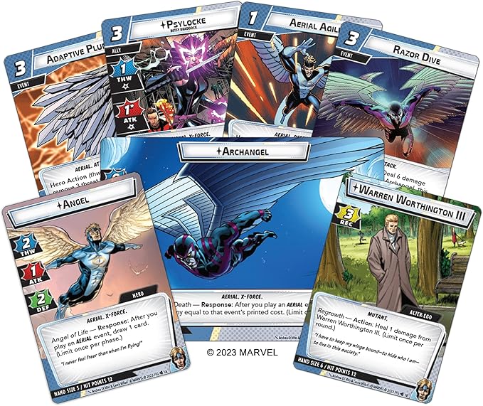 Marvel Champions The Card Game Angel HERO PACK - Superhero Strategy Game, Cooperative Game for Kids and Adults, Ages 14+, 1-4 Players, 45-90 Minute Playtime, Made by Fantasy Flight Games
