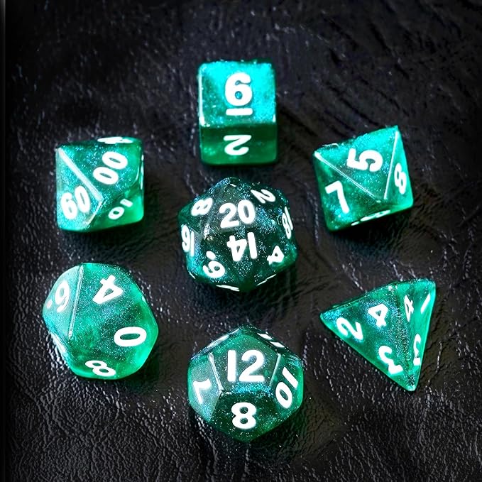 Moonstone 10mm Mini DND Dice Set for MTG RPG Dungeons and Dragons Role Playing Game, Assorted Colored 6X7 42pcs Set