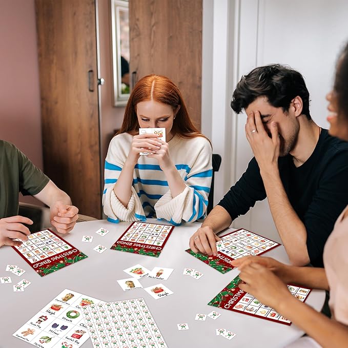 Bingo Game, 24 Players, Birthday Party Games Card, Family Activities Bingo Cards for Teen - FS171