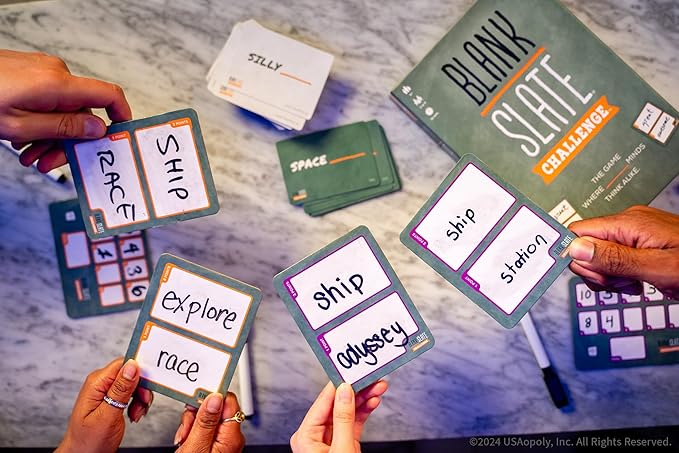 USAOPOLY Blank Slate Challenge| Fun Family Friendly Board Game | Party Board Game | 2 or 4 Players | Ages 8+ | 20 Minutes