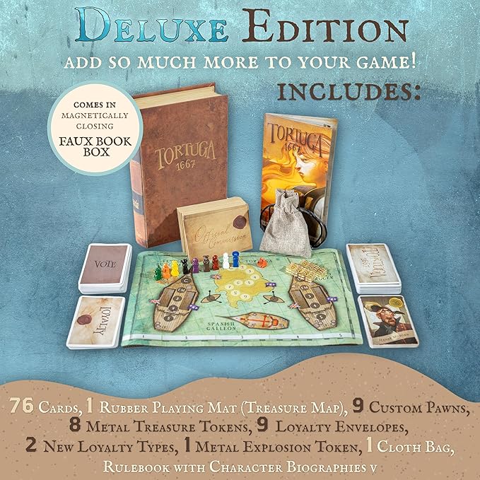 Facade Dark Cites Series Board Game of Strategy, Deceit, and Luck - Card Game for Teens Adults and Family - Deluxe Tortuga 1667