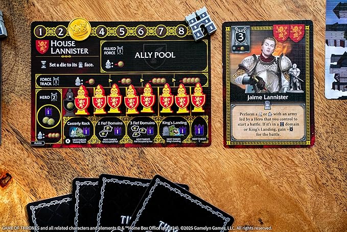 Tiny Epic Game of Thrones Board Game, Strategy Game for Adults & Teens, 1-4 Players, 60+ Min Playtime, Play as Iconic Westeros Characters, Custom Dice, Miniatures, Metal Coins, and Wooden Components