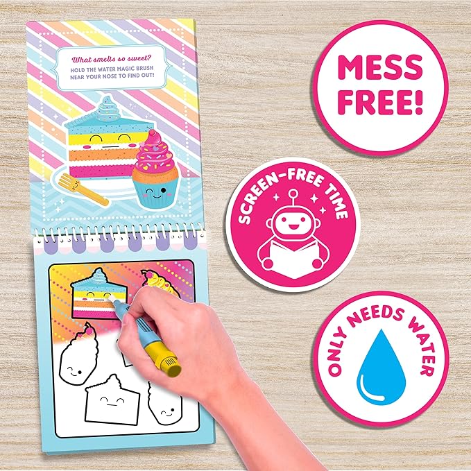 Scentco Water Magic - Patented Gourmet Scented Reusable Water Reveal Activity Books - No Mess, All Fun (Bakery and Sweet Sparkle)