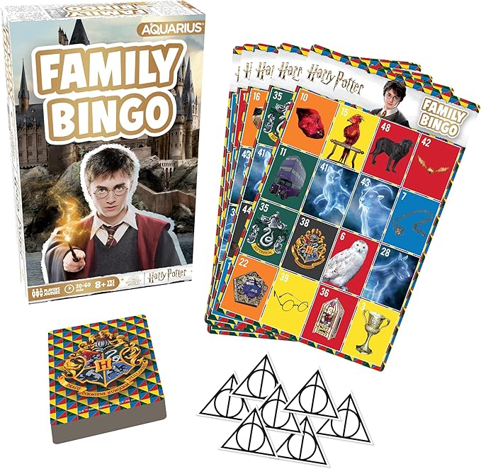 AQUARIUS Harry Potter Family Bingo Game - Fun Family Party Game for Kids, Teens & Adults - Entertaining Game Night Gift - Officially Licensed Harry Potter Merchandise