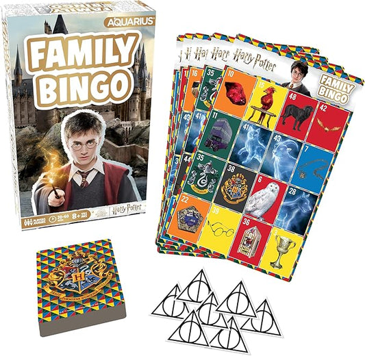 AQUARIUS Harry Potter Family Bingo Game - Fun Family Party Game for Kids, Teens & Adults - Entertaining Game Night Gift - Officially Licensed Harry Potter Merchandise
