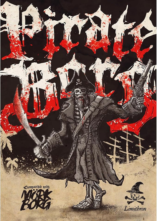 Free League Publishing: Pirate Borg Core Rulebook - (2nd Printing) - Hardcover RPG Book, Naval Themed, Compatible with Mork Borg, d20 Roleplaying Game