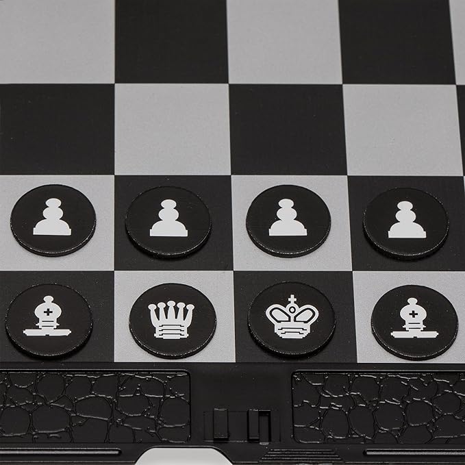 Yellow Mountain Imports Magnetic Travel Foldable Chess Wallet Set (7.9-Inch) - Portable & Perfectly Travel-Size