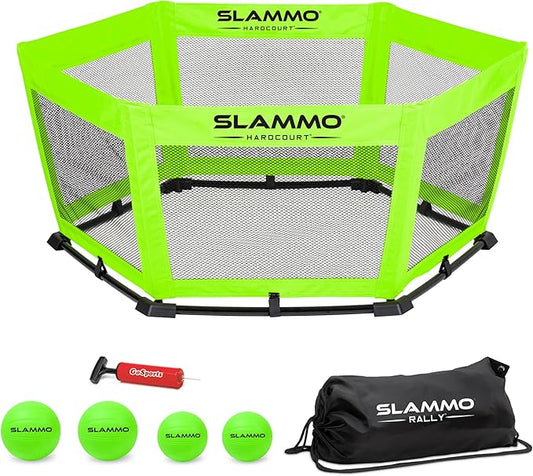 GoSports Slammo Rally - Vertical Net for Longer Rallies - Choose Original or Hardcourt Roundnet Game Set