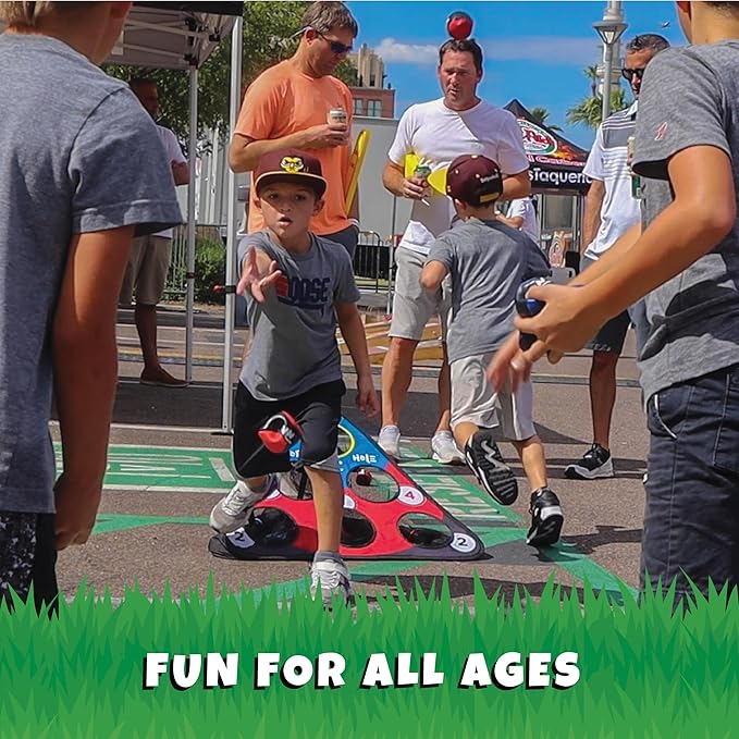 TOSS & ROLL NN' Hole Game Set | Portable Cornhole Set for Water or Land | Bean Bag Balls Toss Outdoor Games for All Ages | Outdoor, Indoor, Beach, Backyard, Tailgating, Camping Game