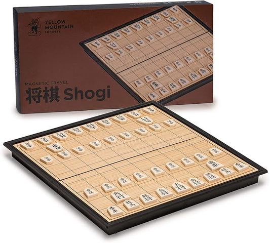 Yellow Mountain Imports Shogi Japanese Chess Magnetic Travel Game Set - 9.75-Inch