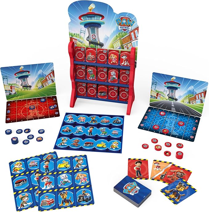 Spin Master Games PAW Patrol, Games HQ Board Games for Kids Checkers Tic Tac Toe Memory Match Bingo Go Fish Card Games PAW Patrol Toys, for Preschoolers Ages 4 and up