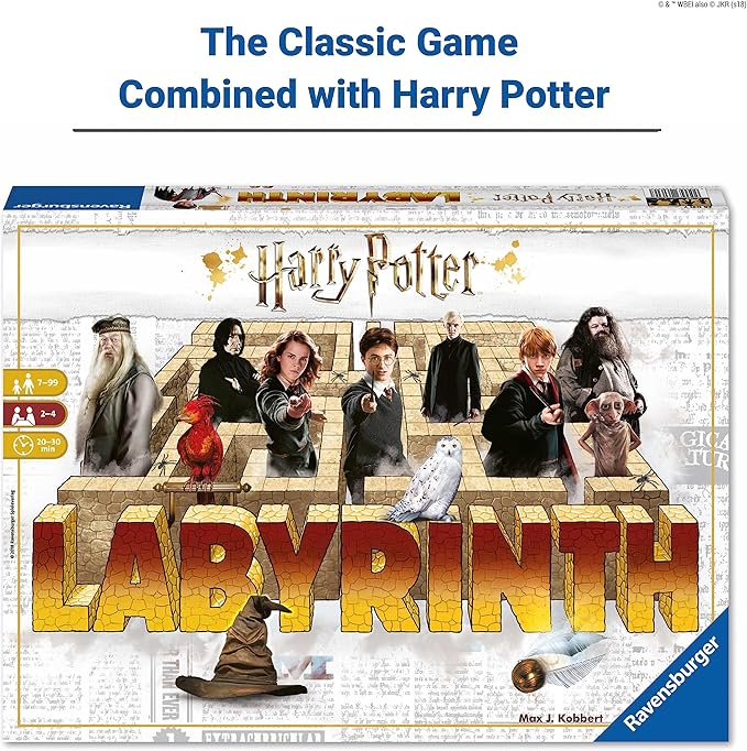 Ravensburger Harry Potter Labyrinth | Engaging Family Board Game | Ideal for Kids & Adults Aged 7 & Up | Easy to Learn with High Replay Value | Mind-Teasing Adventure