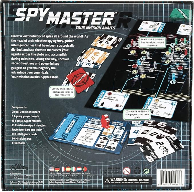 Calliope Games SpyMaster - Strategy Spy Board Game For Kids & Adults - Perfect For Family Game Night - 2-6 Players