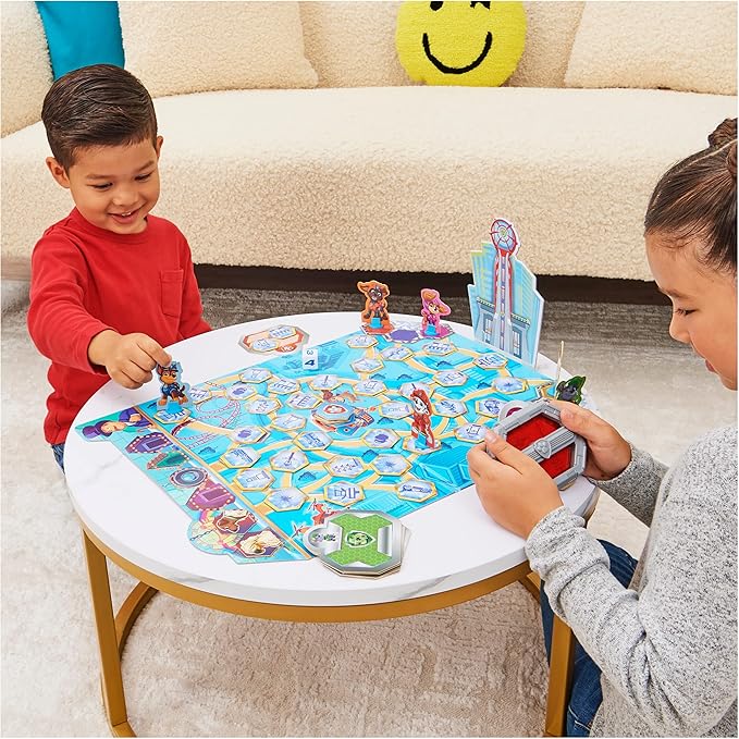 PAW Patrol: The Movie, Adventure City Lookout Tower Board Game Chase Marshall Skye Ryder Rubble, for Preschoolers, Kids, & Families Ages 4 and up