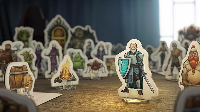 Hard Flat Minis for DND Miniatures with Bases | 28mm - 32mm Scale Dungeons and Dragons Starter Set 5e (Essentials Pack, 36, Miniatures)