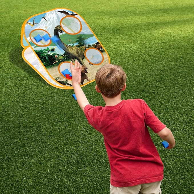 Bean Bag Toss Game for Kids Outdoor Yard Party Games for Toddlers Double-Sided Foldable Cornhole Board Gifts for Kids 3-8 Years Old