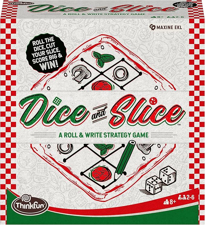 ThinkFun's Dice and Slice Pizza Party Dice Game - Deliciously Strategic Pizza Slicing Game