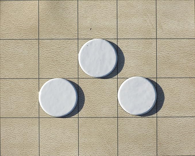 Value Pack of 24 - Dry Erase - Reusable - Blank 1" Circle Board Game Chits Tiles Counters Markers DIY D&D