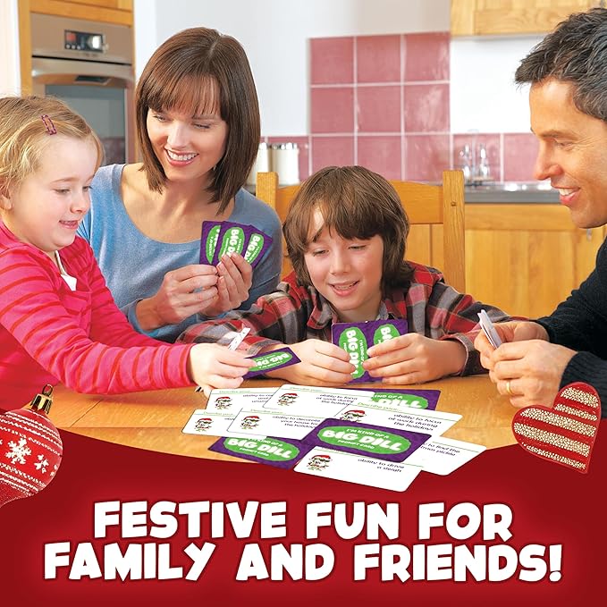 A Big Dill Holiday — Fun Party Card Game for Adults, Teens & Kids, Holiday Party Game — Bluffing & Exaggeration Deck for Groups, Family, and Friends