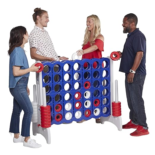 ECR4Kids Jumbo 4-To-Score, Giant Game, Red/White/Blue