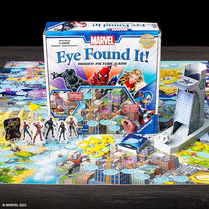 Ravensburger Marvel Eye Found It! Board Game - Engaging Puzzle Game for Kids and Adults | Features Beloved Marvel Characters | Encourages Memory and Observation Skills | Ideal Gift for Marvel Fans