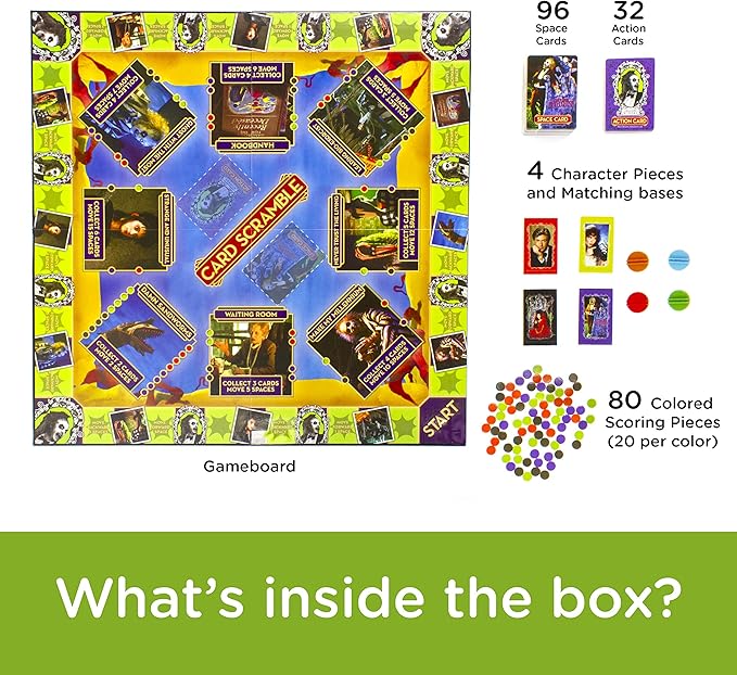 AQUARIUS Beetlejuice Card Scramble Board Game - Fun Family Party Game for Kids, Teens & Adults - Entertaining Game Night Gift - Officially Licensed Merchandise