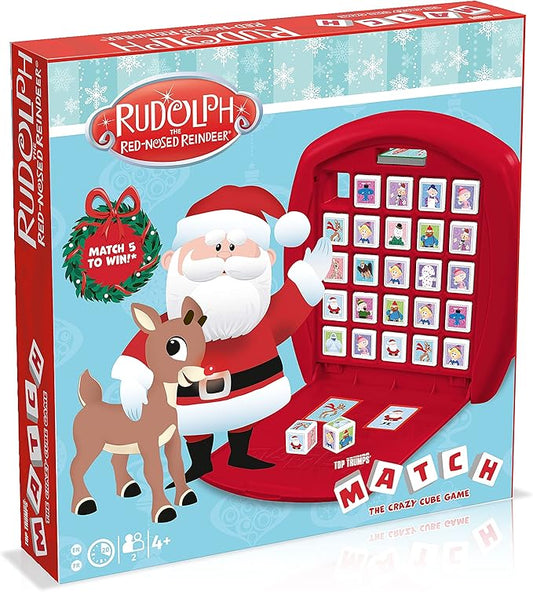 Top Trumps Match Game Rudolph - Family Board Games for Kids and Adults - Matching Game and Memory Game - Fun Two Player Kids Games - Memories and Learning, Board Games for Kids 4 and up