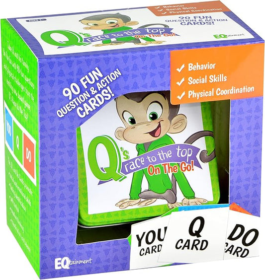Q’s Race to The Top On-The-Go Pack: Fun Questions and Activities for Practicing Social Skills, Manners, and Emotional Control!