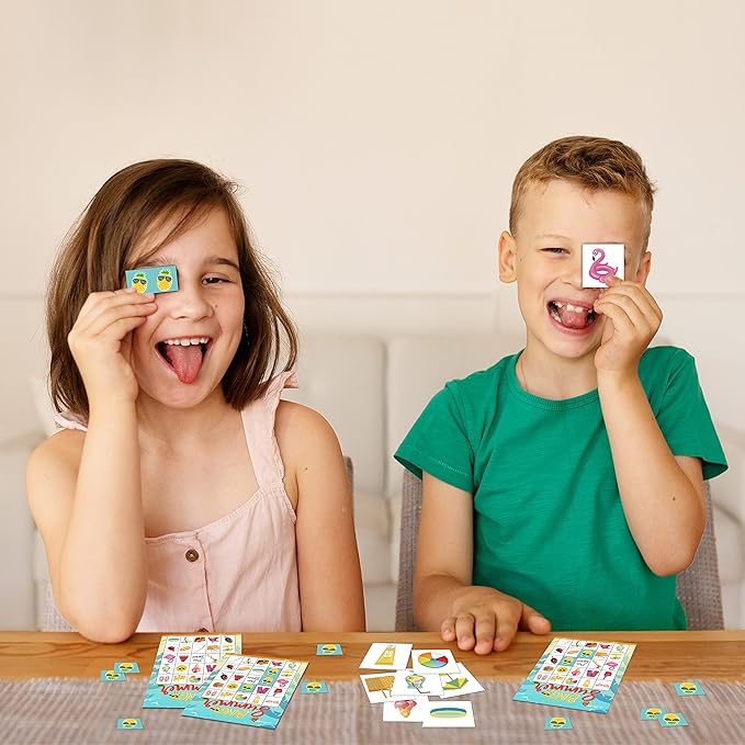 5"x7" Summer Beach Bingo Cards (24 Kinds), Summer Party Favors for teens Birthday, Road Trip Activities, Travel Bingo, Outdoor Or At Home Party Activity -006summer