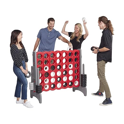 ECR4Kids Jumbo 4-To-Score, Giant Game, Red/Grey