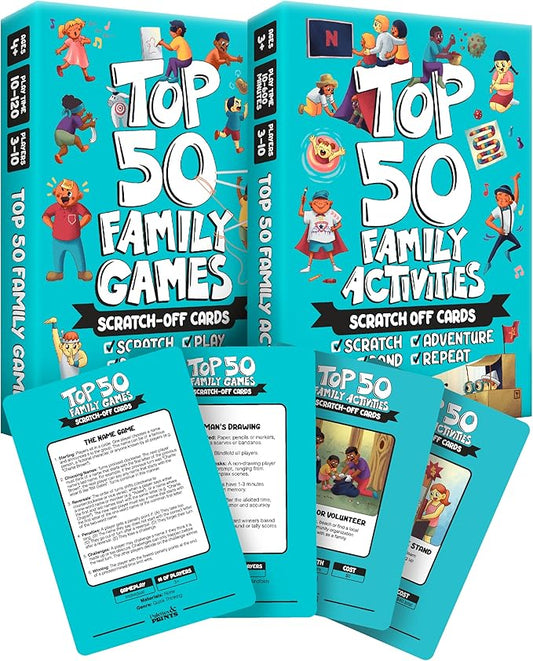 The Ultimate Family Bonding Bundle, Top 50 Family Games + Top 50 Family Activities Scratch Off Decks. +1,000 Hours of Fun. Create Memories That Will Last Forever!…