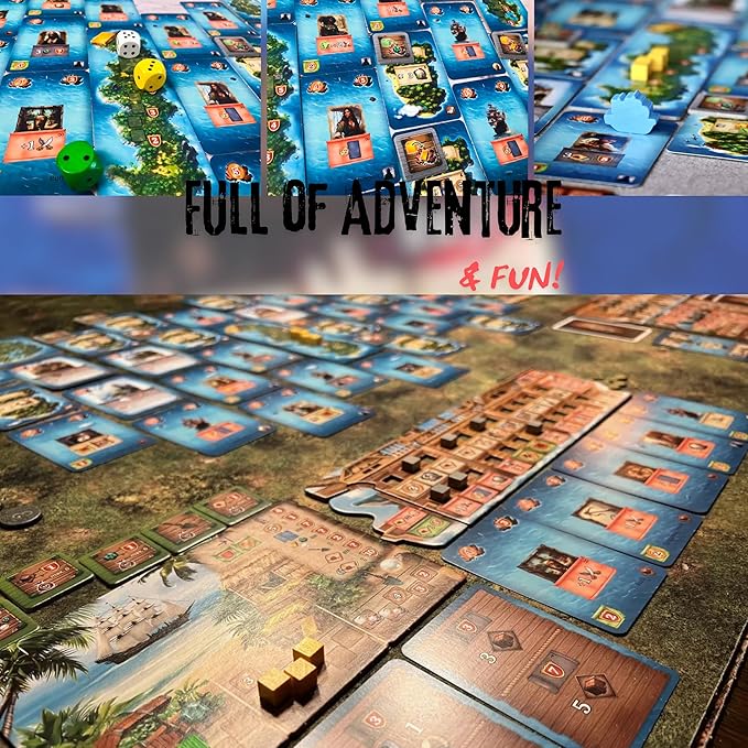 Pirates of Maracaibo Strategy Board Game, Sail The Caribbean, Upgrade Your Ship, 1-4 Players, Ages 14+