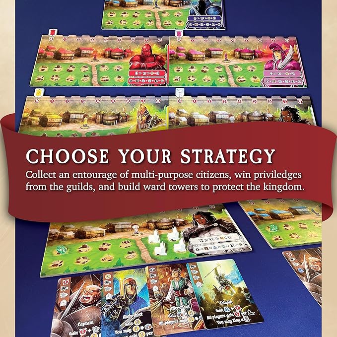Margraves of Valeria Board Game – Strategic Fantasy Game for 1-5 Players, Card-Driven Mechanics, Stunning Artwork, High Replayability, Perfect for Game Nights