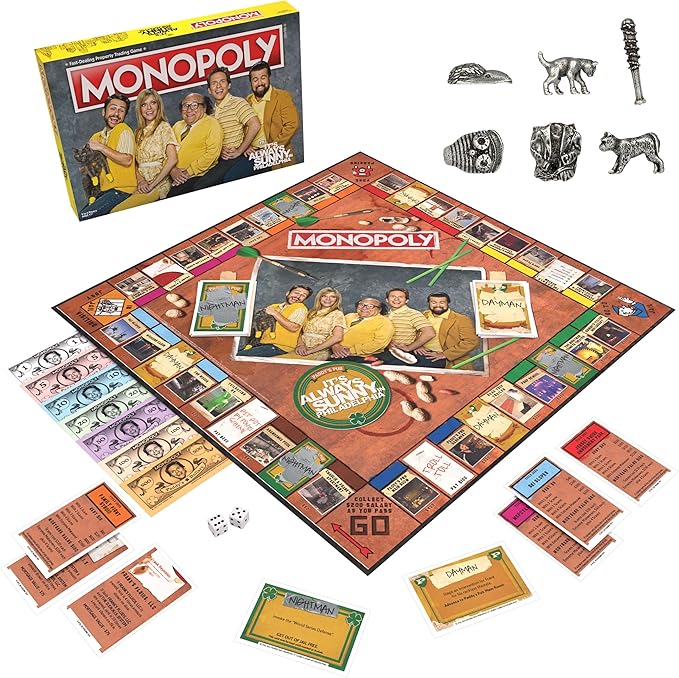Monopoly It’s Always Sunny in Philadelphia | Officially Licensed Monopoly Board Game | Award Winning FX Sitcom