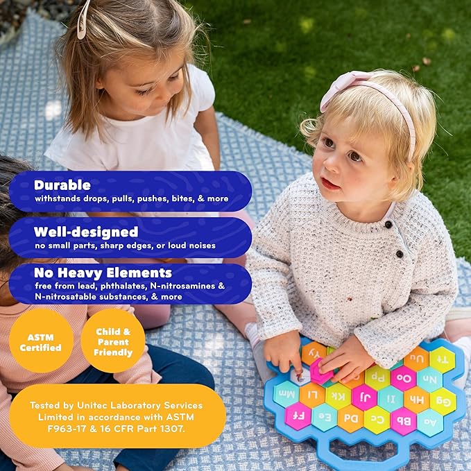 Mobi Flipsee Alphabet Learning Toy - Flip n' Fun Alphabet Board Toy, ABC Montessori Game for Kids, Colorful Letter Tiles Learning Games and Activity - for Ages 12 Months and Up (Pack of 1)