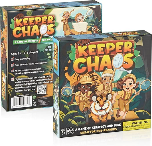 A Zoo-Themed Adventure & Strategy Board Game for Kids, Adults, & Family Game Night, Zoo Gift for Pre-Readers & Kids Ages 5+, Fun Family Board Games for 2-5 Players