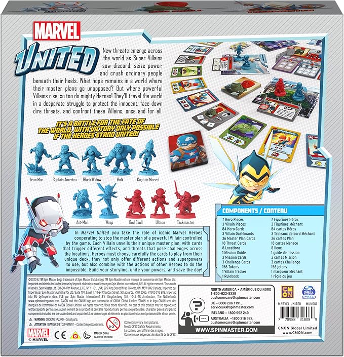 Marvel United, Award-Winning Superhero Cooperative Multiplayer Strategy Card Game Captain America Hulk, for Adults, Families and Kids Ages 14 and up