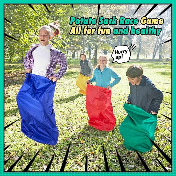 53PCS Outdoor Lawn Carnival Games Bean Bags Ring Toss Set Potato Sack Race Bags Egg and Spoon Race Party for Kid Adult Family，Birthday Party Family Reunion Outside Field Day Easter Games