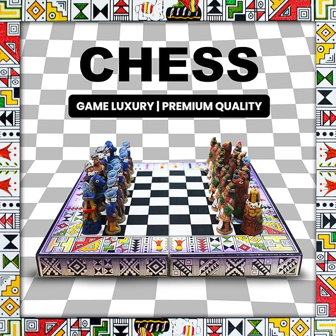 Handcrafted Wood Chess Set - Travel-Friendly Luxury Edition with Artisan Design - Classic Strategy Board Game