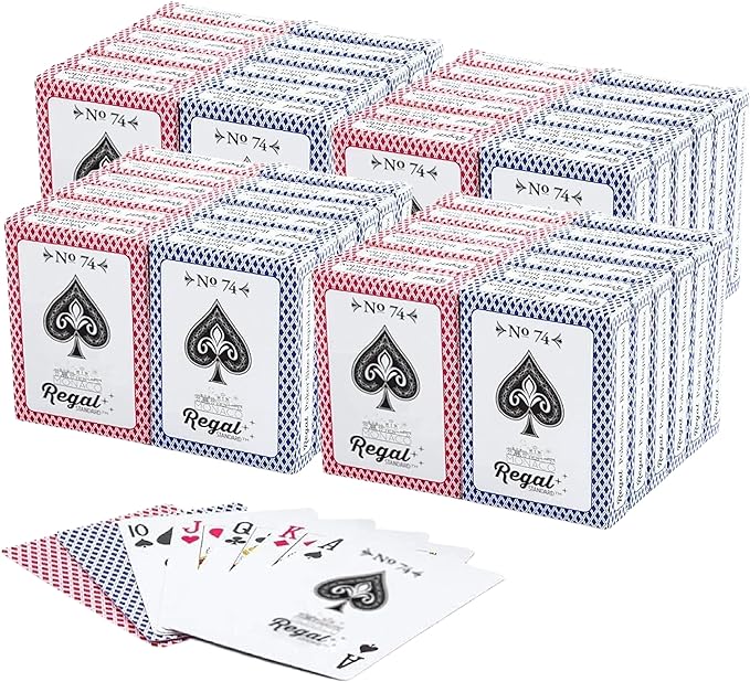 Regal Games - Bulk Playing Cards Set for Adults & Professionals - 48 Standard Decks, Large Print Deck of Cards - Blackjack, Euchre, Canasta, Poker Cards - Fun & Travel Playing Cards