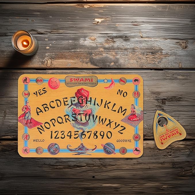 Wooden Spirit Talking Board Game for Teens & Adults | Classic Mystery Party Games | Family-Friendly Interactive Fun for Halloween, Game Nights, | Gift Idea Age 8+ | Traditional Retro Toy