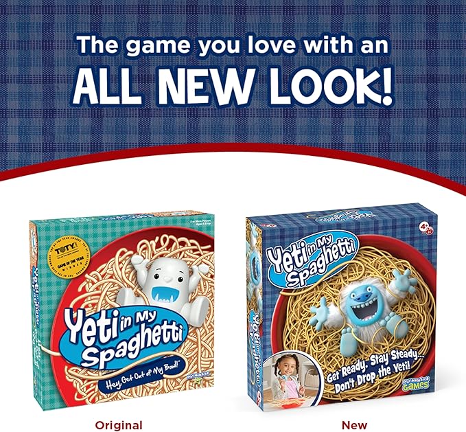 Yeti in My Spaghetti Board Game – Kids Games, Family Game, Multi-Player, Board Games for Family Night, Preschool Toys, Hand-Eye-Coordination Game, Don’t Drop Yeti, Ages 4+