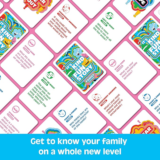It's Kind of a Fun Story Family Edition - Hit Party Game for All Ages [Perfect for Family Gatherings, Friends, Game Nights, Sleepovers, Birthday Parties, Holidays] 3-10 Players. Ages 8+.